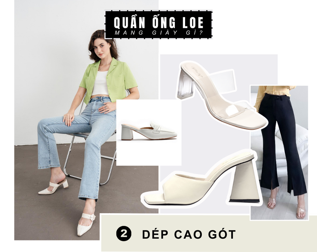 Đi giày gì với quần ống loe để phụ nữ thêm sành điệu?