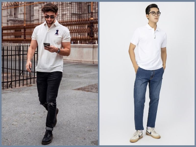 15 cách mặc áo sơ mi Polo trắng cho nam giới để trông thật sang trọng và tươi mới