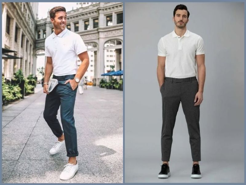 15 cách mặc áo sơ mi Polo trắng cho nam giới để trông thật sang trọng và tươi mới