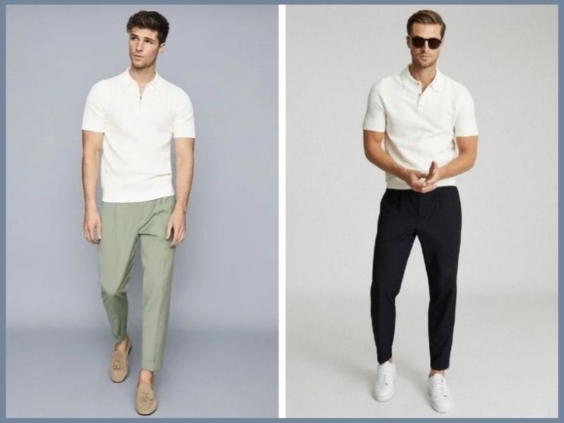 15 cách mặc áo sơ mi Polo trắng cho nam giới để trông thật sang trọng và tươi mới
